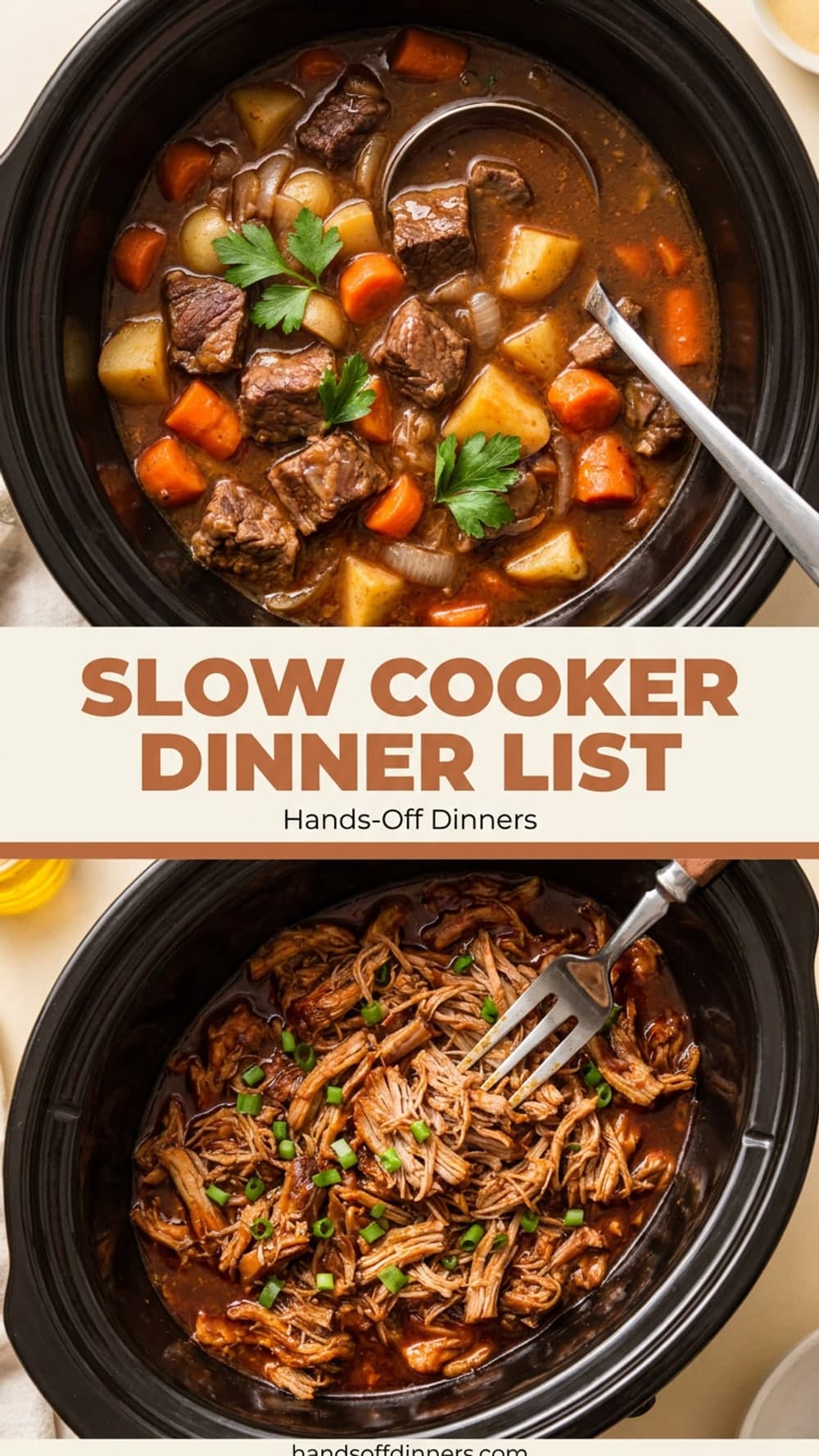 Slow Cooker Dinner List