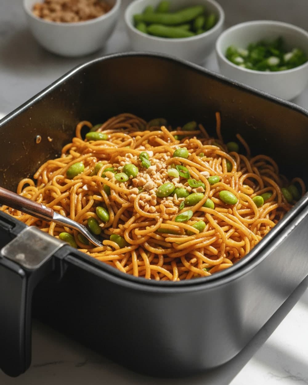 Peanut Noodles With Edamame