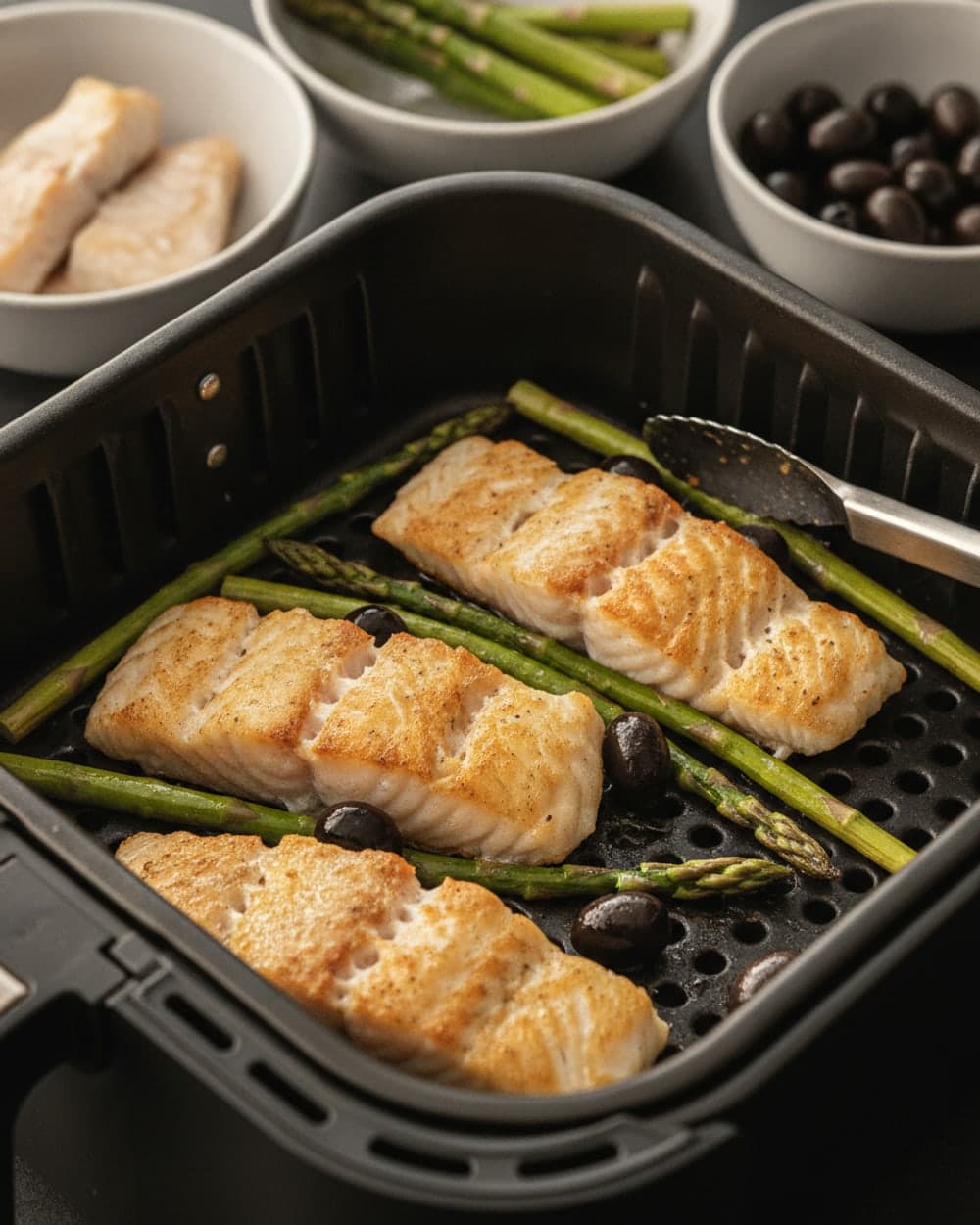 Cod, Asparagus, and Olives