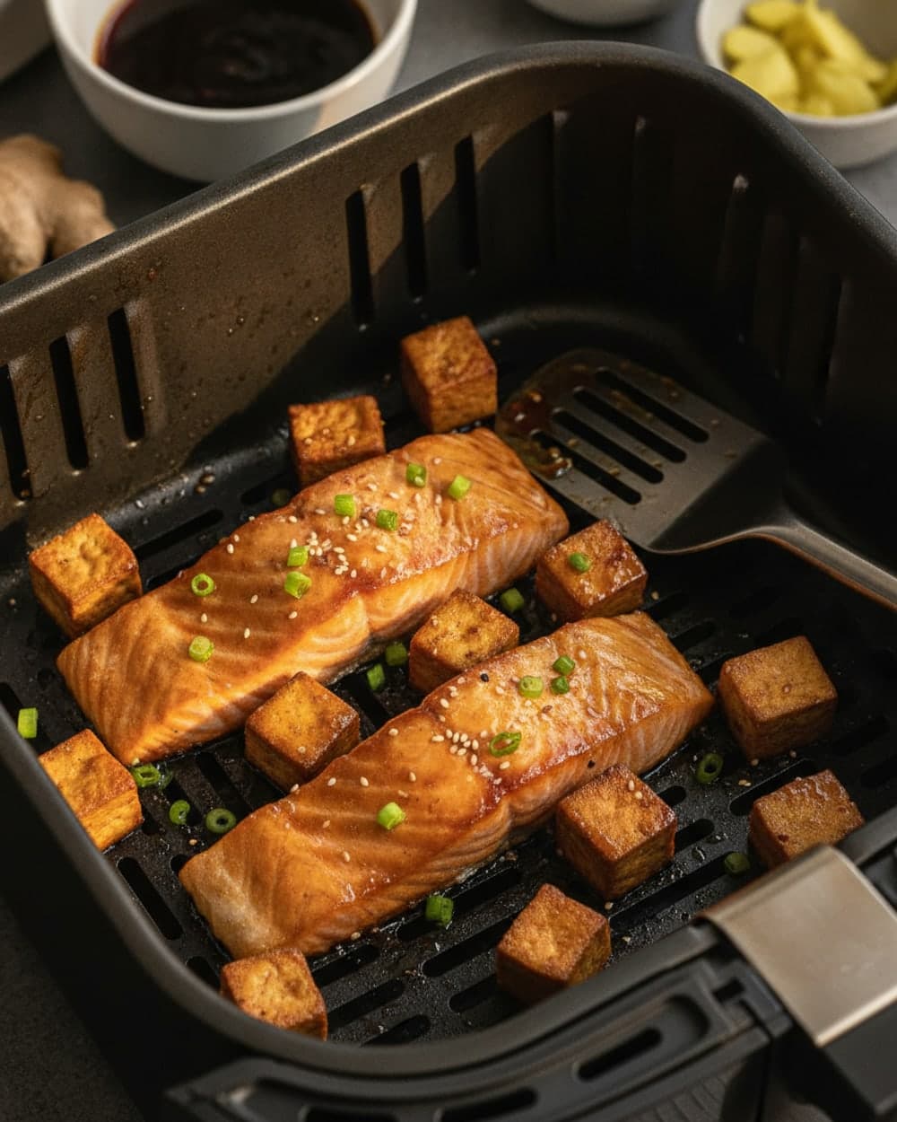 Teriyaki Salmon or Tofu
