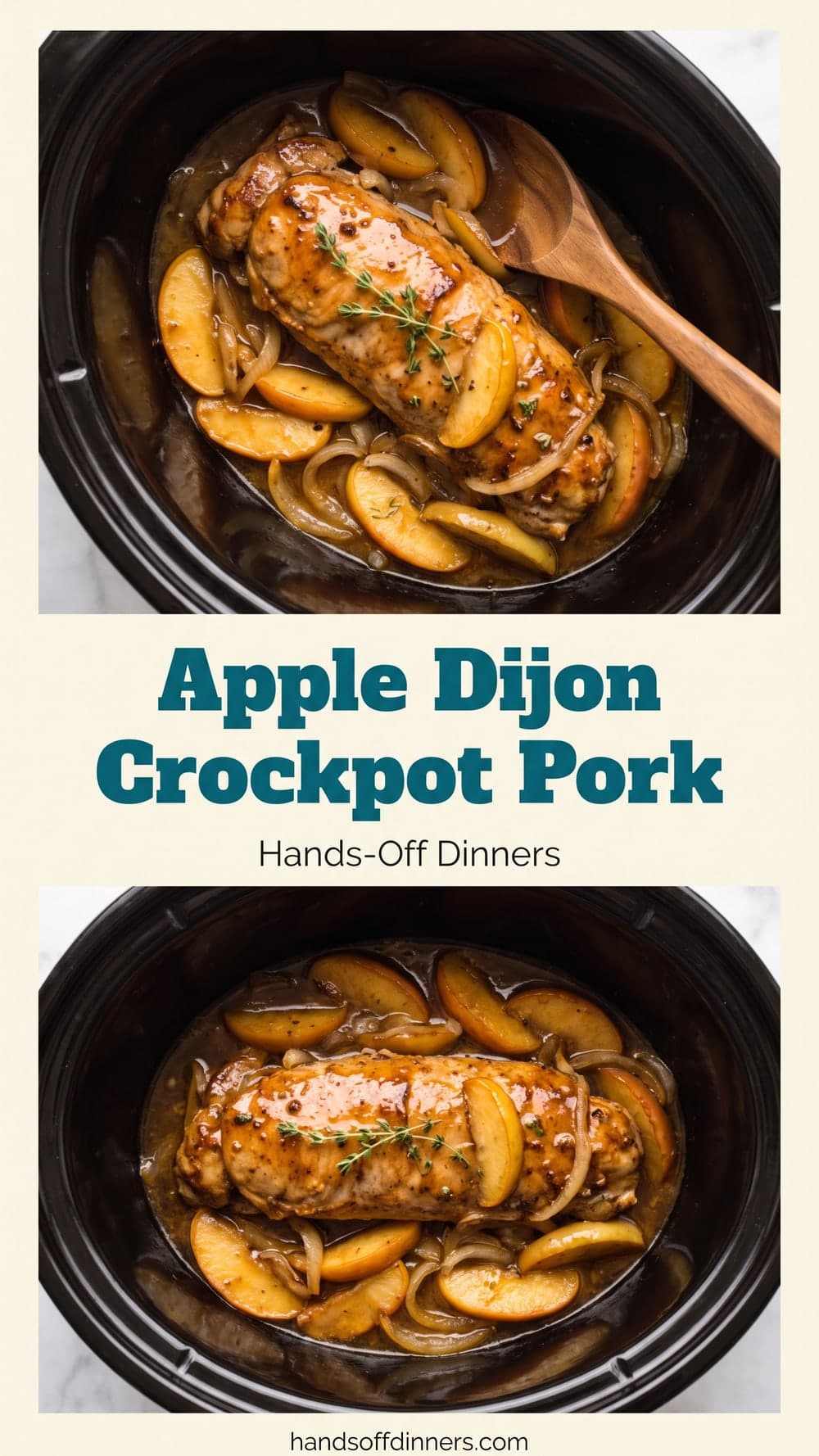 Apple Dijon Crockpot Pork