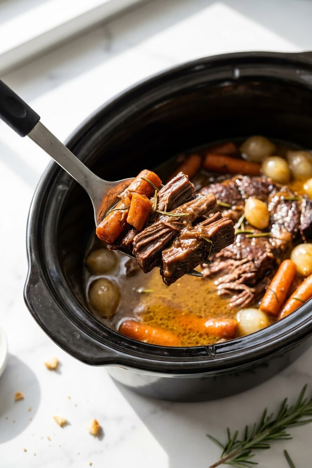 Balsamic Pot Roast ready to serve
