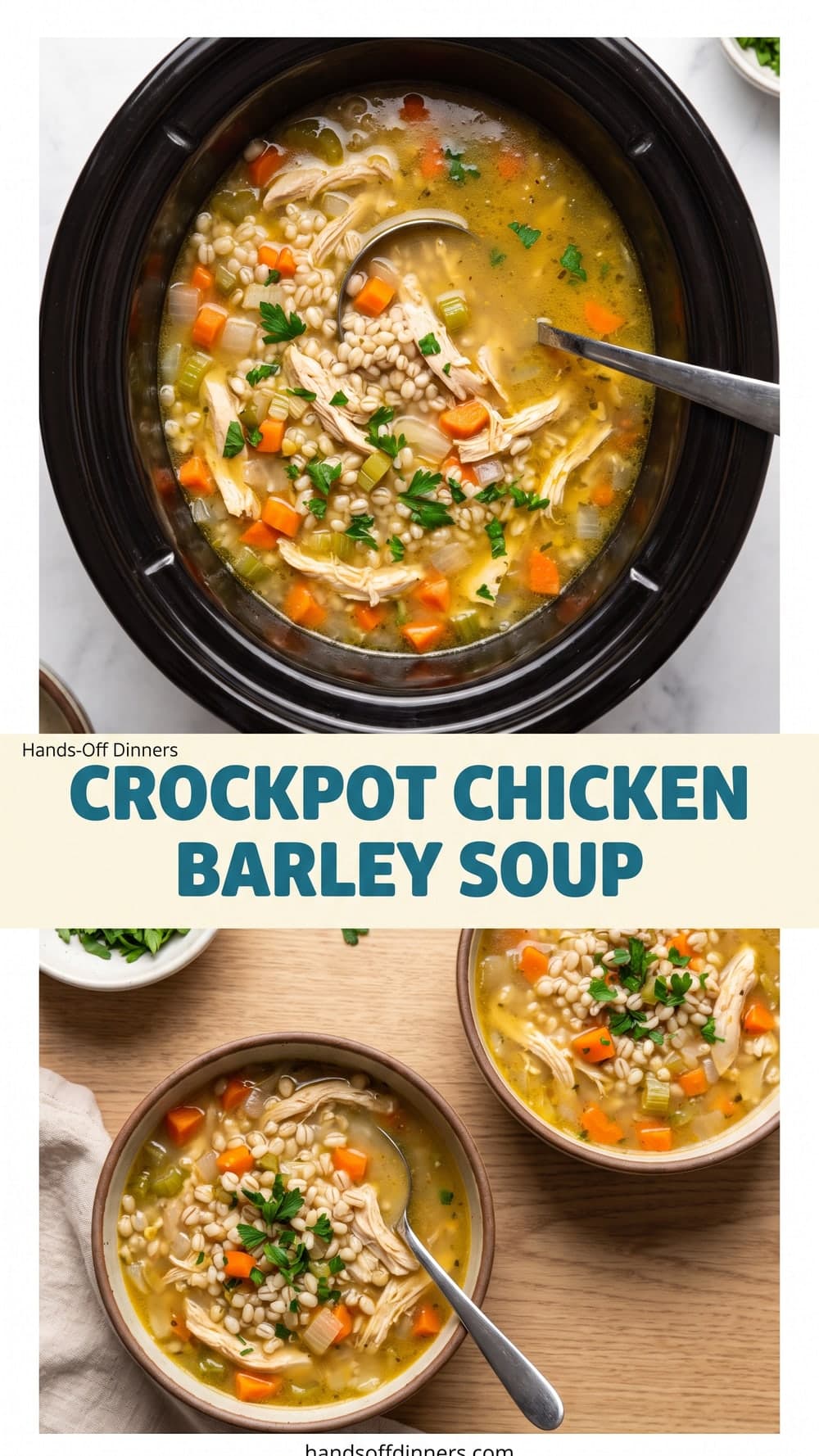 Crockpot Chicken Barley Soup