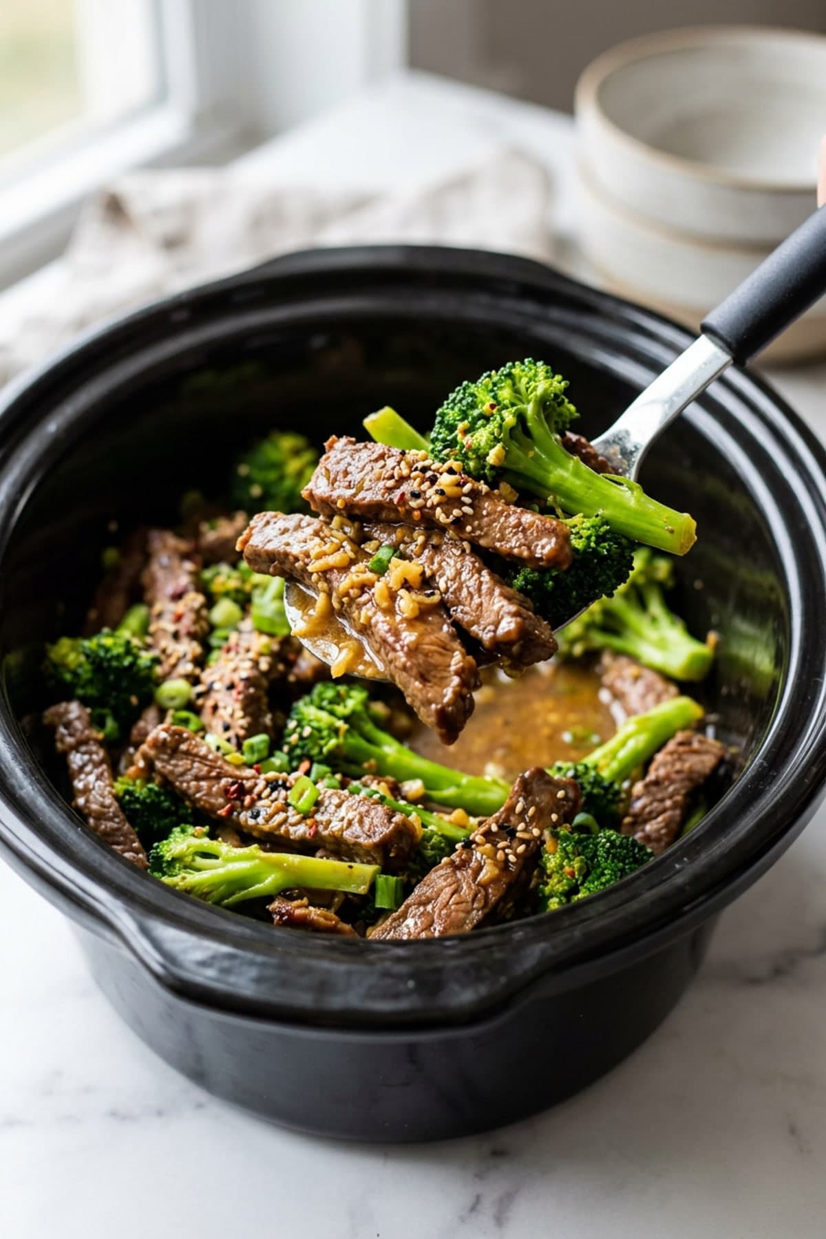 Beef and Broccoli ready to serve