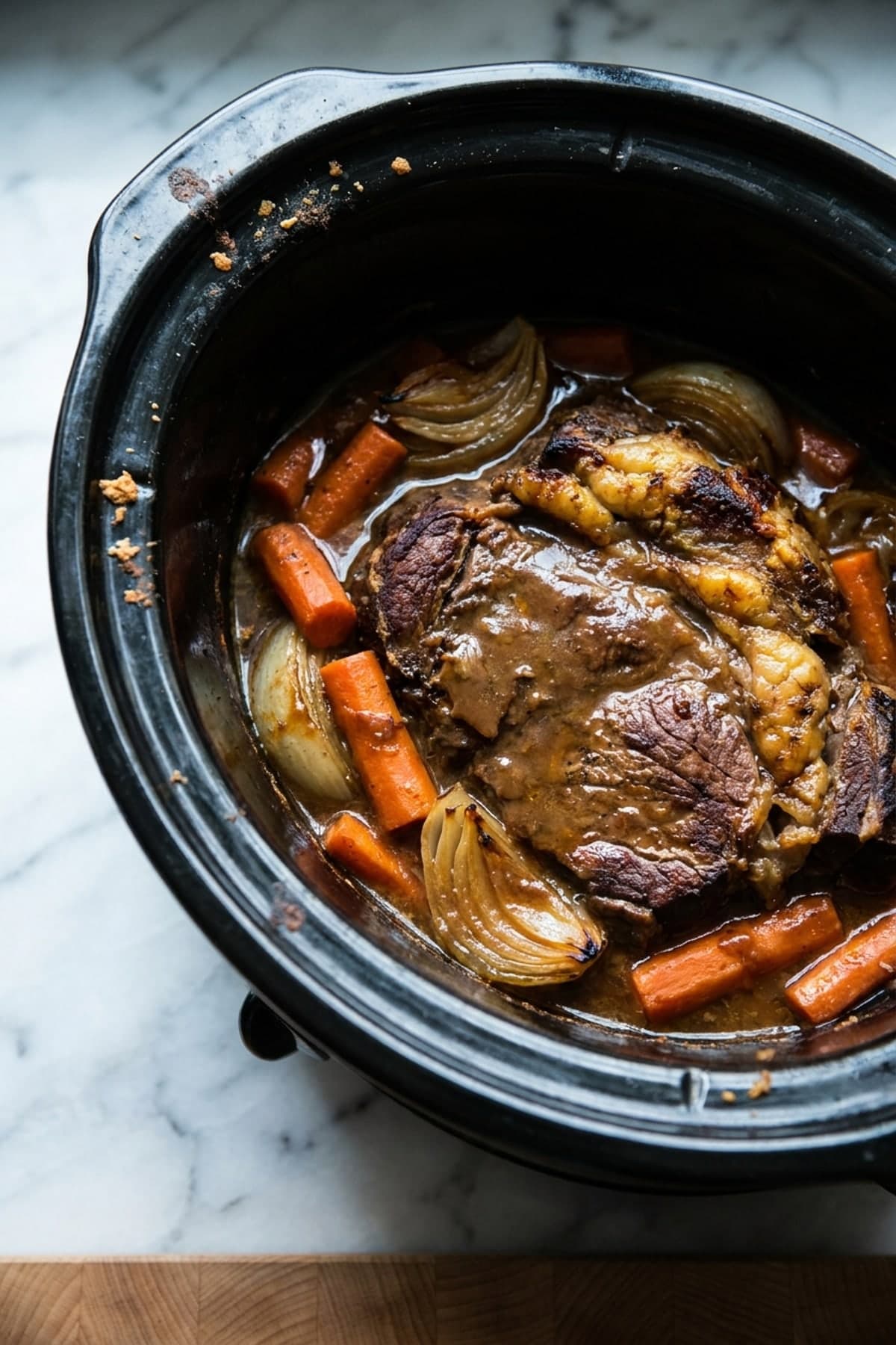 Crockpot Beef Roast with Onion Gravy