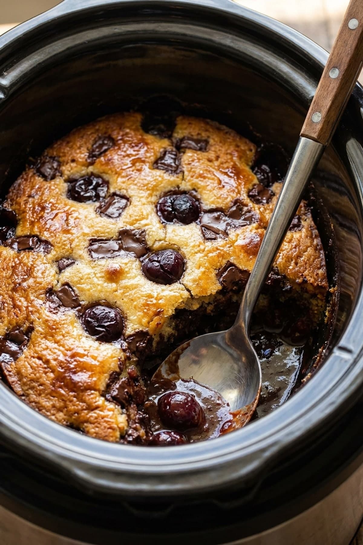 Crockpot Dessert Recipes: Chocolate Cherry Cobbler