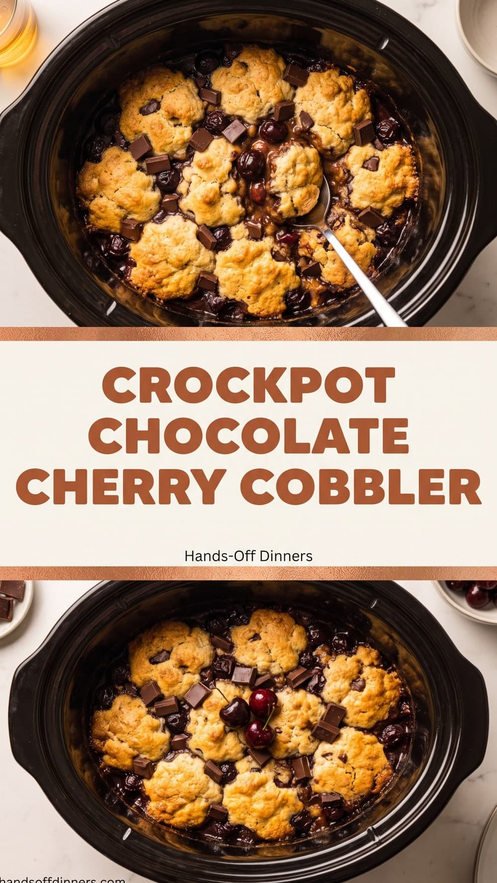 Crockpot Chocolate Cherry Cobbler