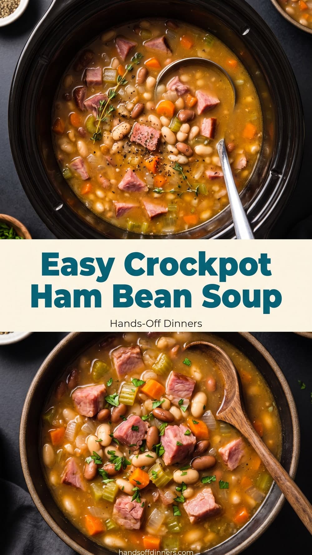 Easy Crockpot Ham Bean Soup
