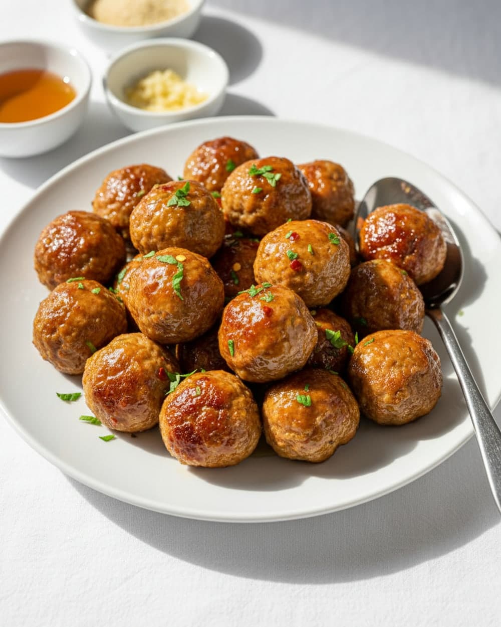 Sheet Pan Honey Meatballs