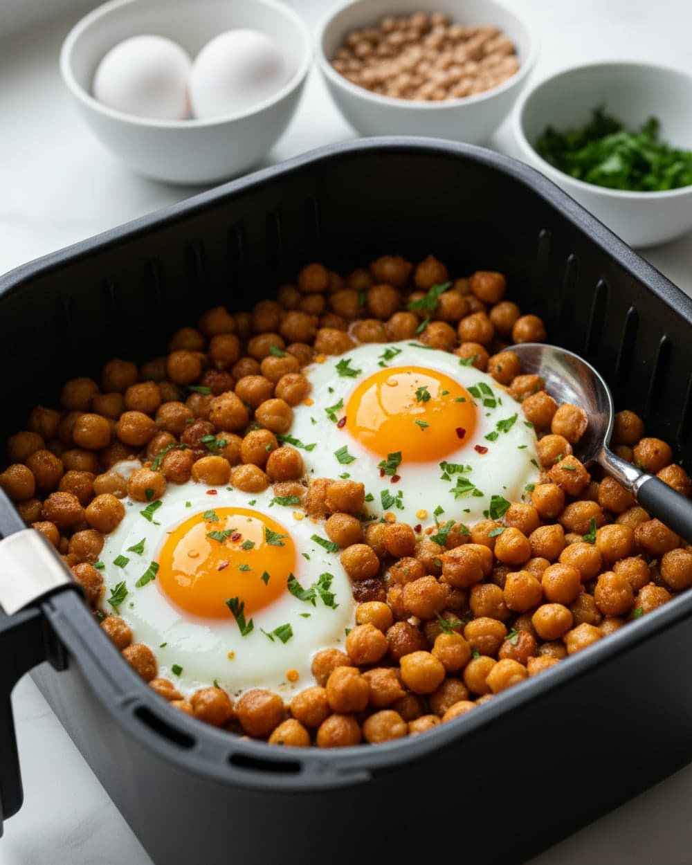 Baked Eggs With Chickpeas