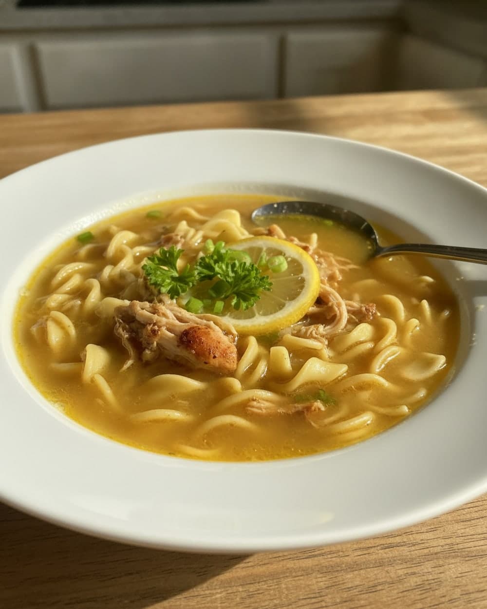 Lemony Chicken Noodle Soup
