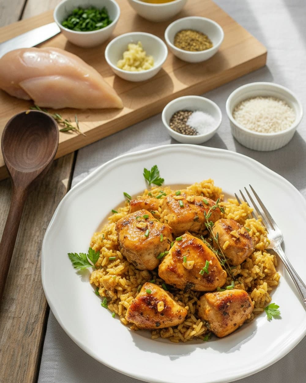 Garlic Herb Chicken and Rice