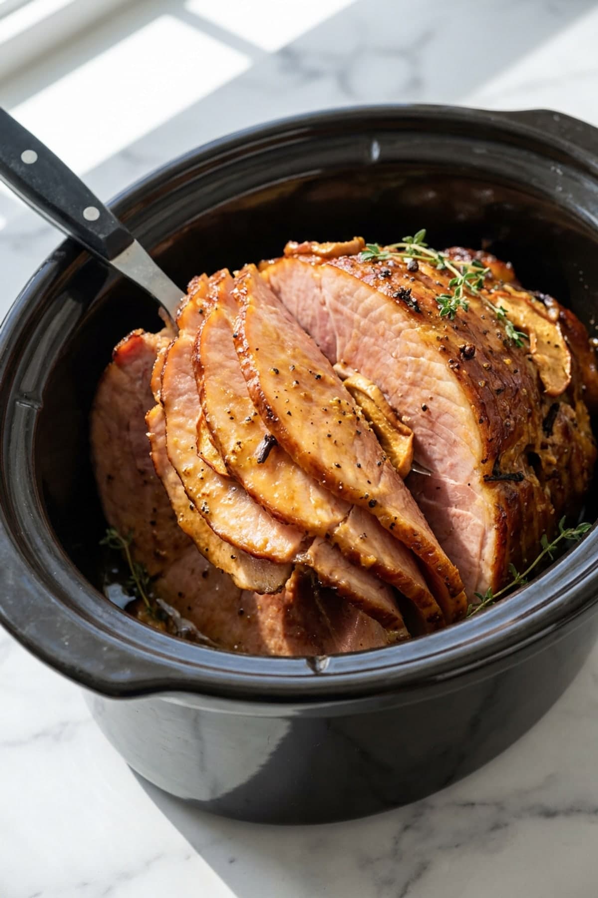 Maple Mustard Ham ready to serve