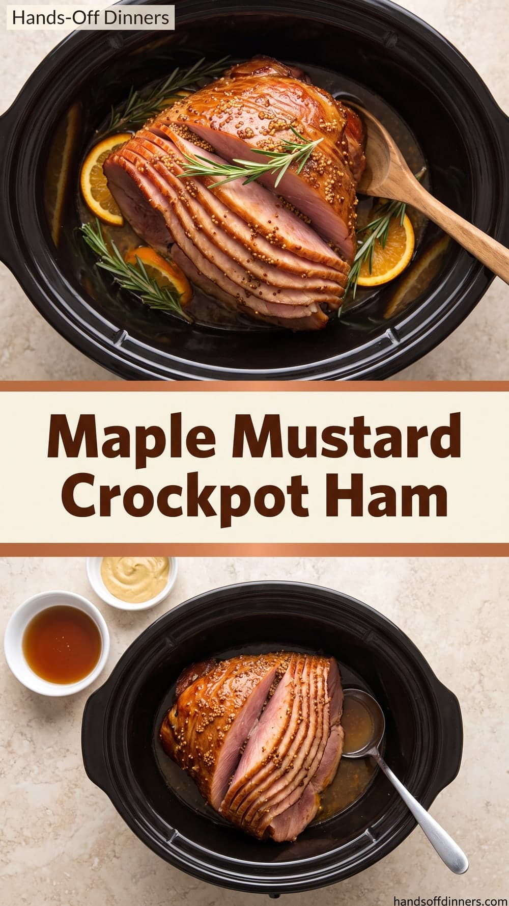 Maple Mustard Crockpot Ham
