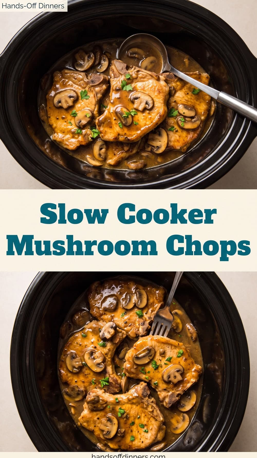 Slow Cooker Mushroom Chops