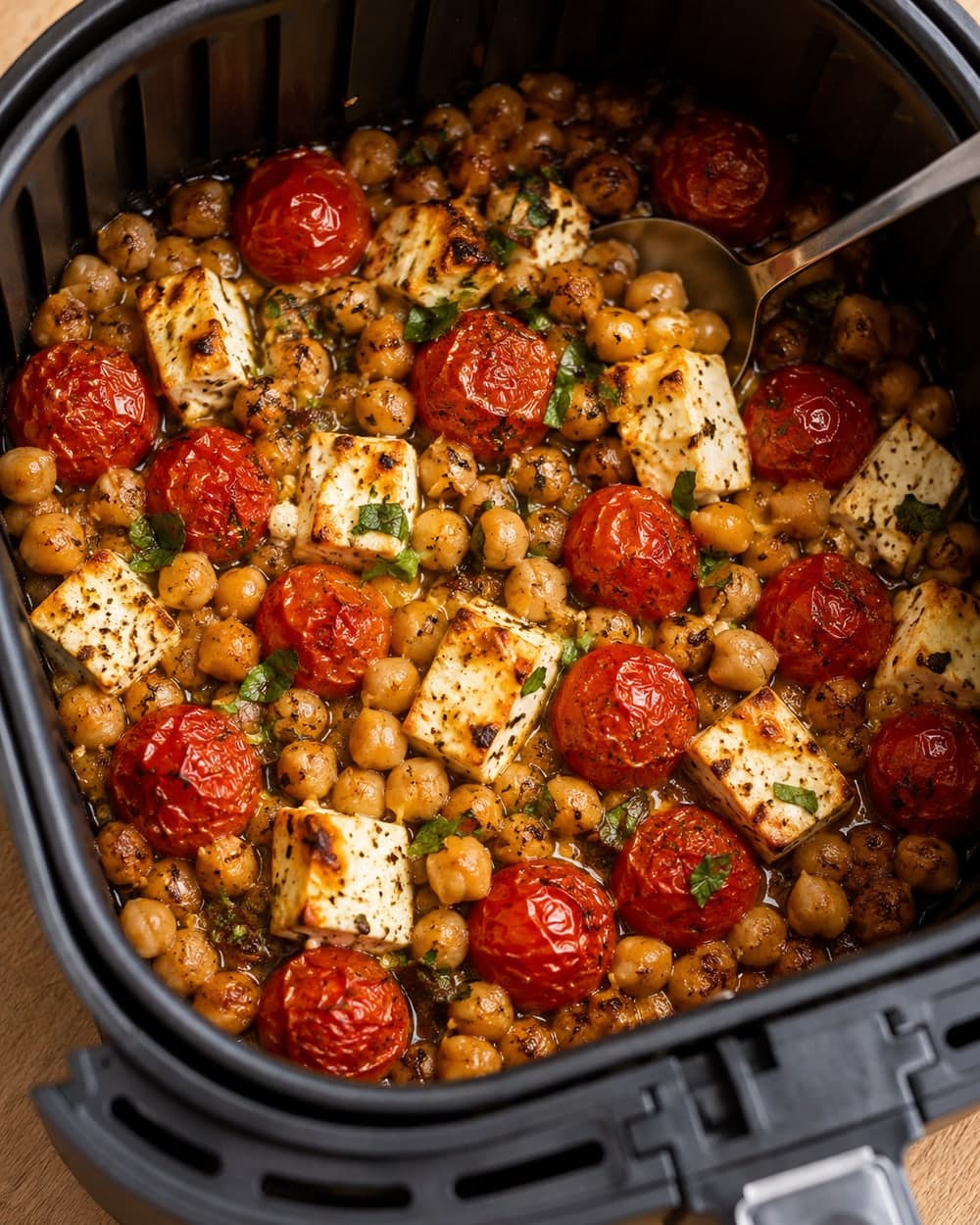 Tomato Feta Chickpea Bake