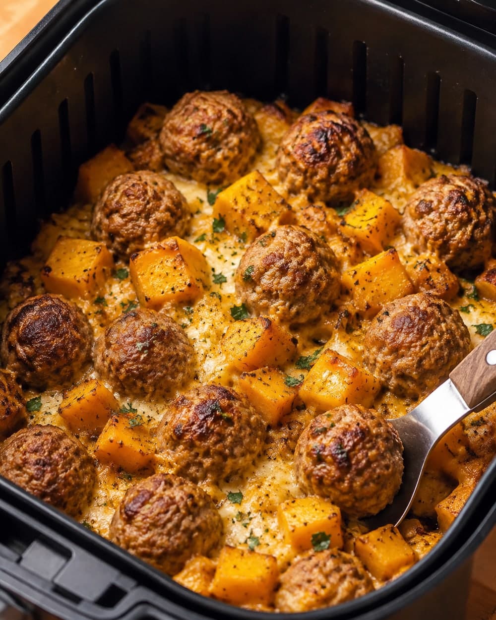 Turkey Meatballs Squash Bake