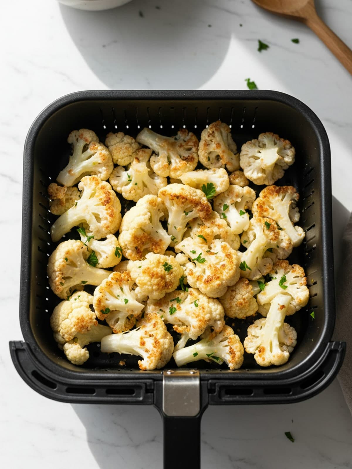 Parmesan Cauliflower: Cook to the visual checkpoint