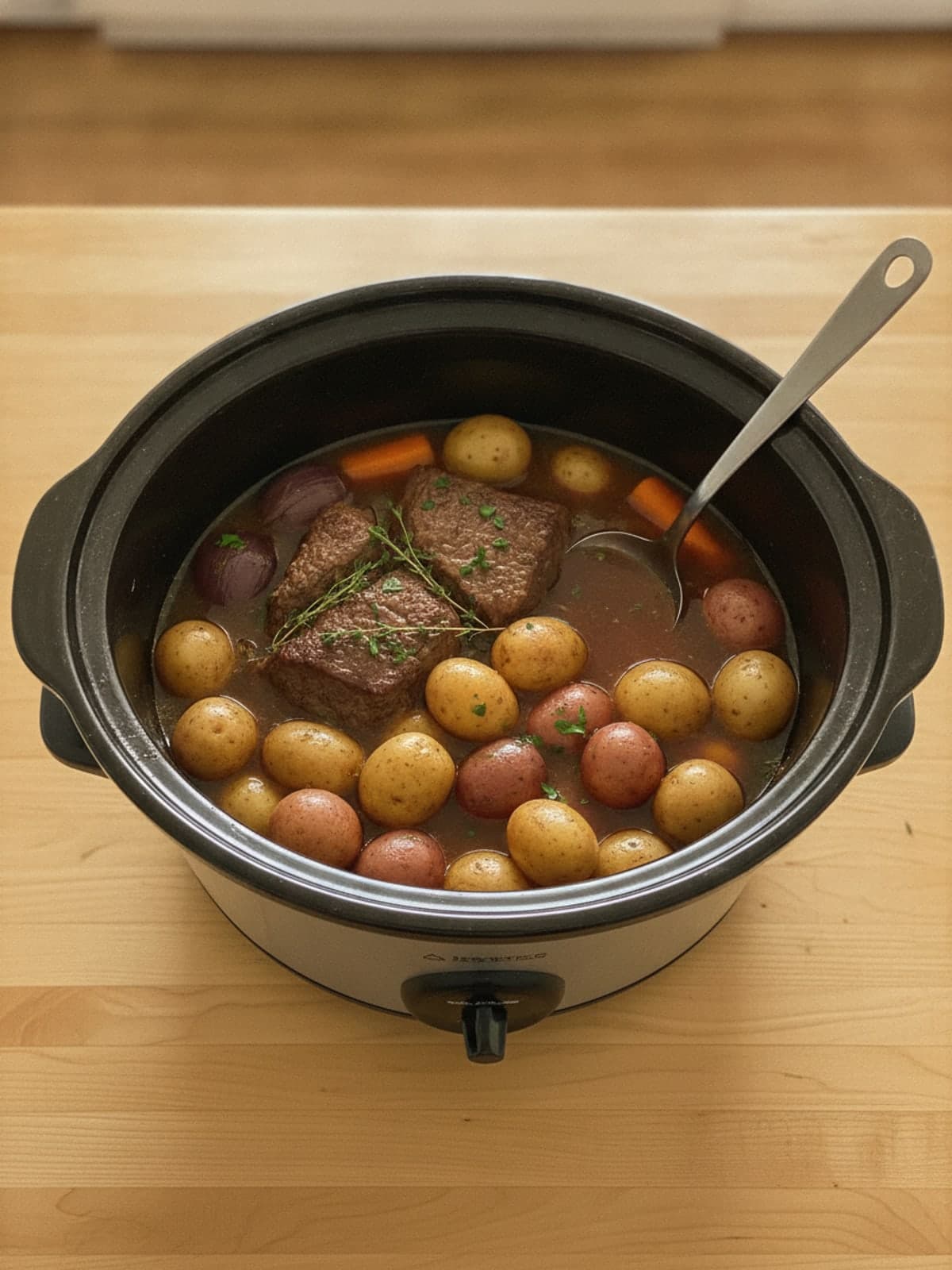 Before-Work Slow Cooker Pot Roast: Gather and line up