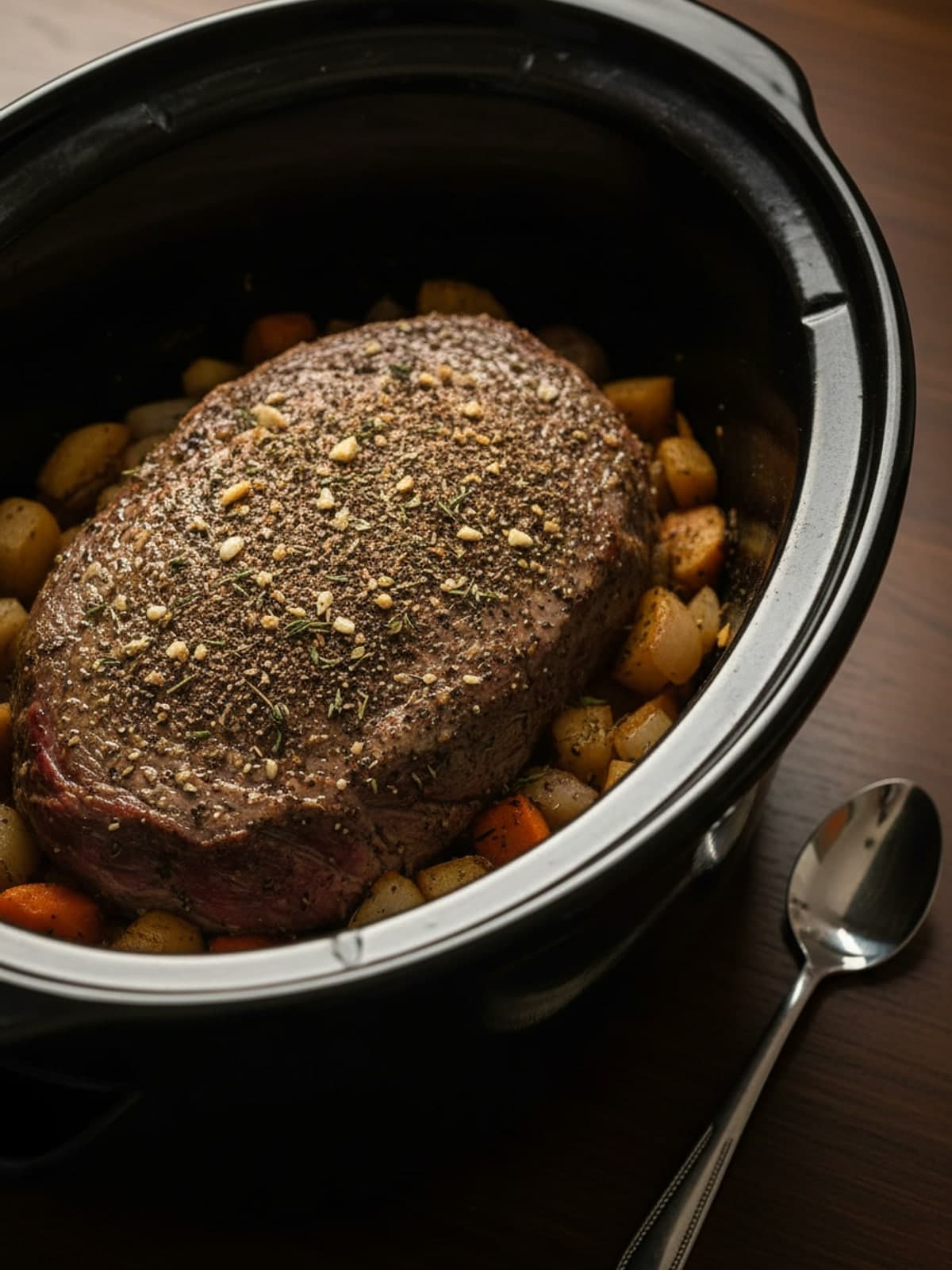 No-Browning Slow Cooker Beef Roast: Add roast
