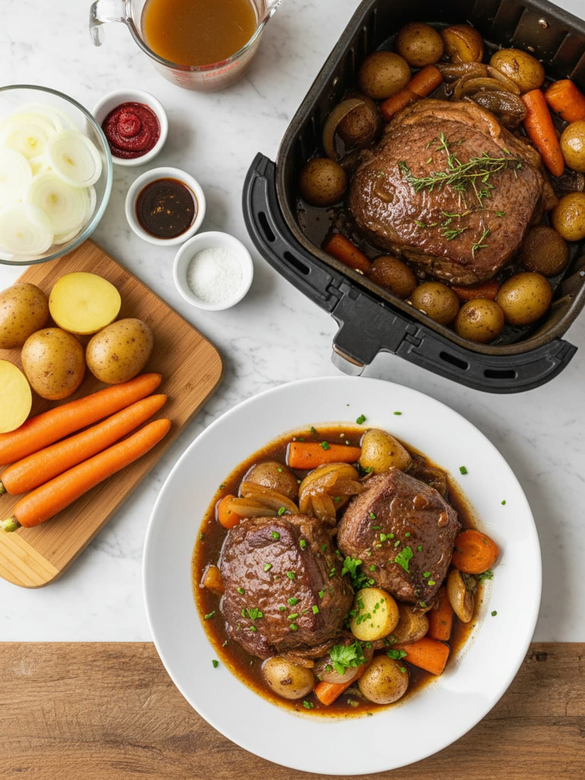 Ingredients for No-Brown Slow Cooker Chuck Roast