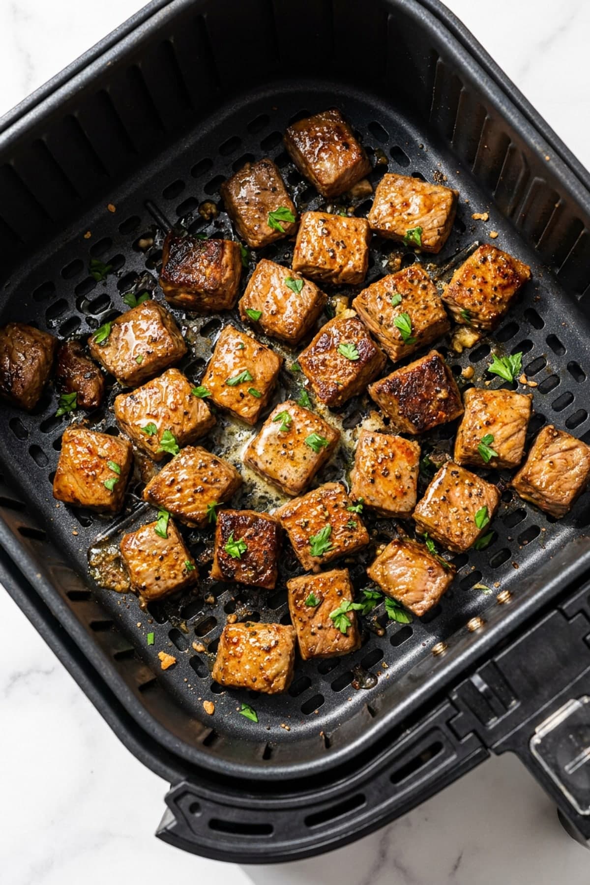 Air Fryer Garlic Butter Steak Bites