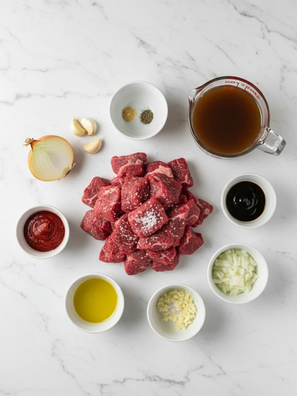 Ingredients for Tender Instant Pot Beef Stew