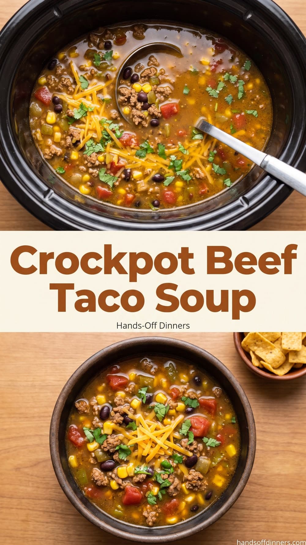 Crockpot Beef Taco Soup