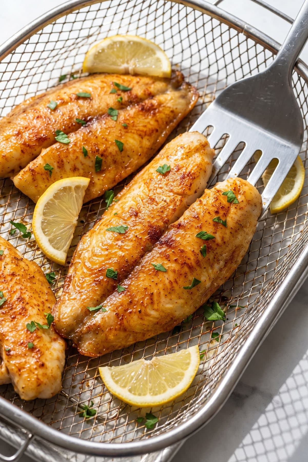 Tilapia Air Fryer Recipes: Lemon Paprika Fillets