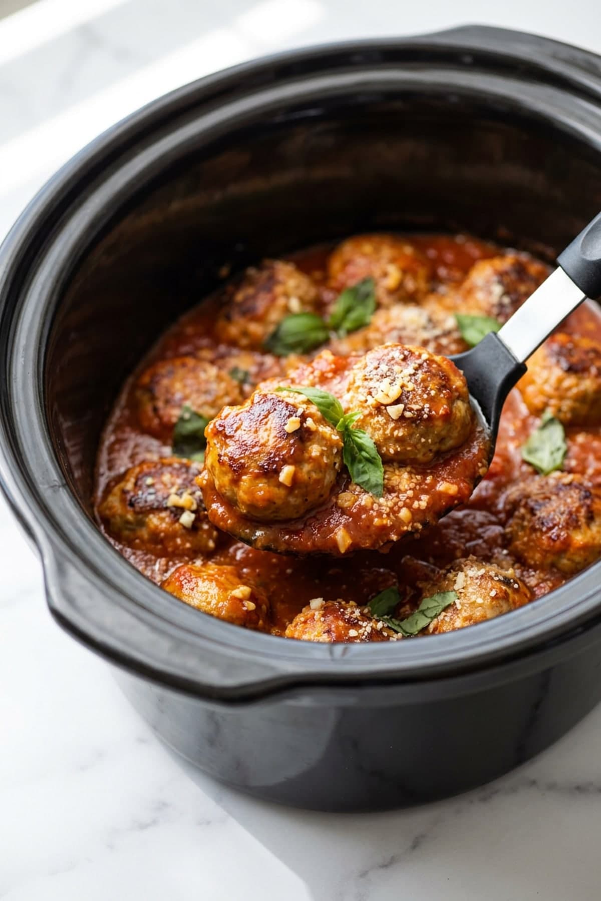 Turkey Meatballs in Marinara ready to serve