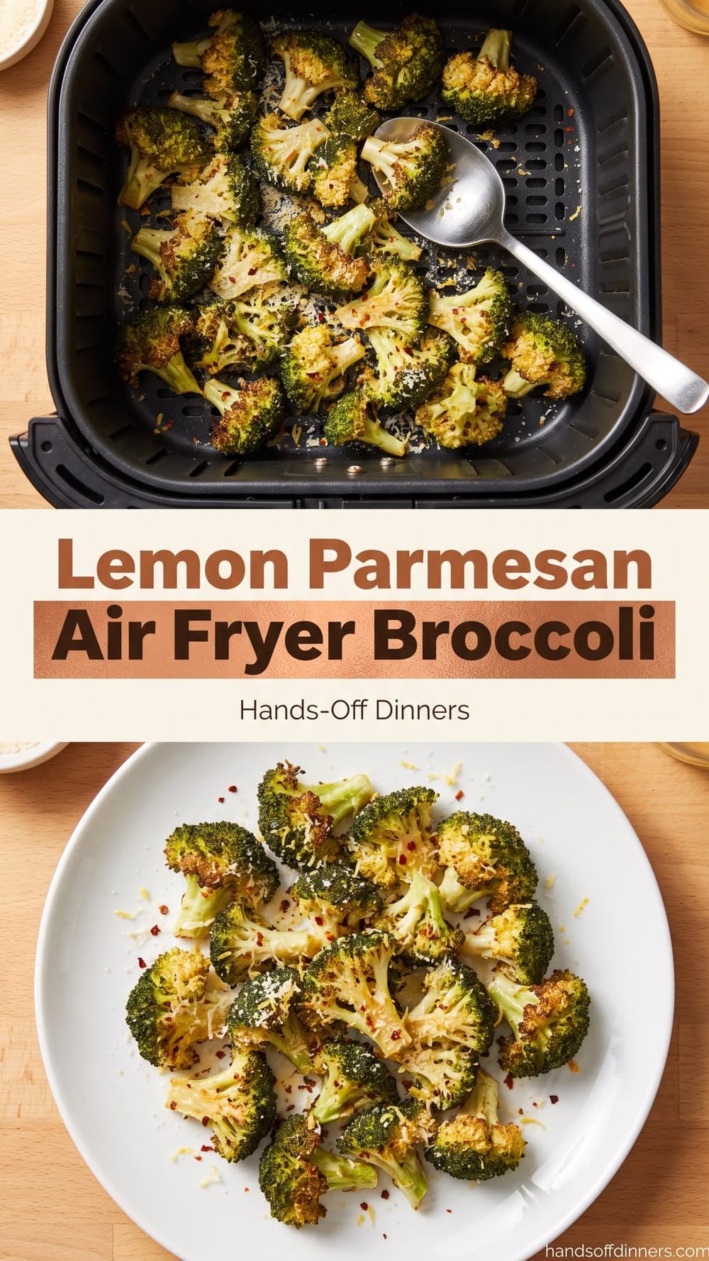 Lemon Parmesan Air Fryer Broccoli
