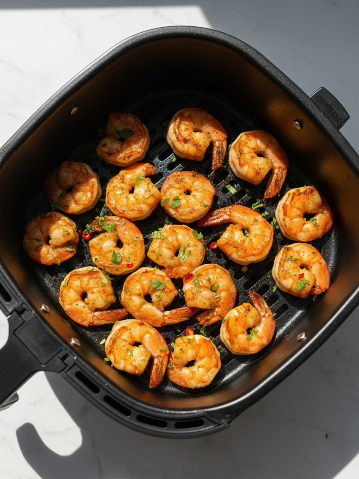 Chili Lime Shrimp: Cook to the visual checkpoint