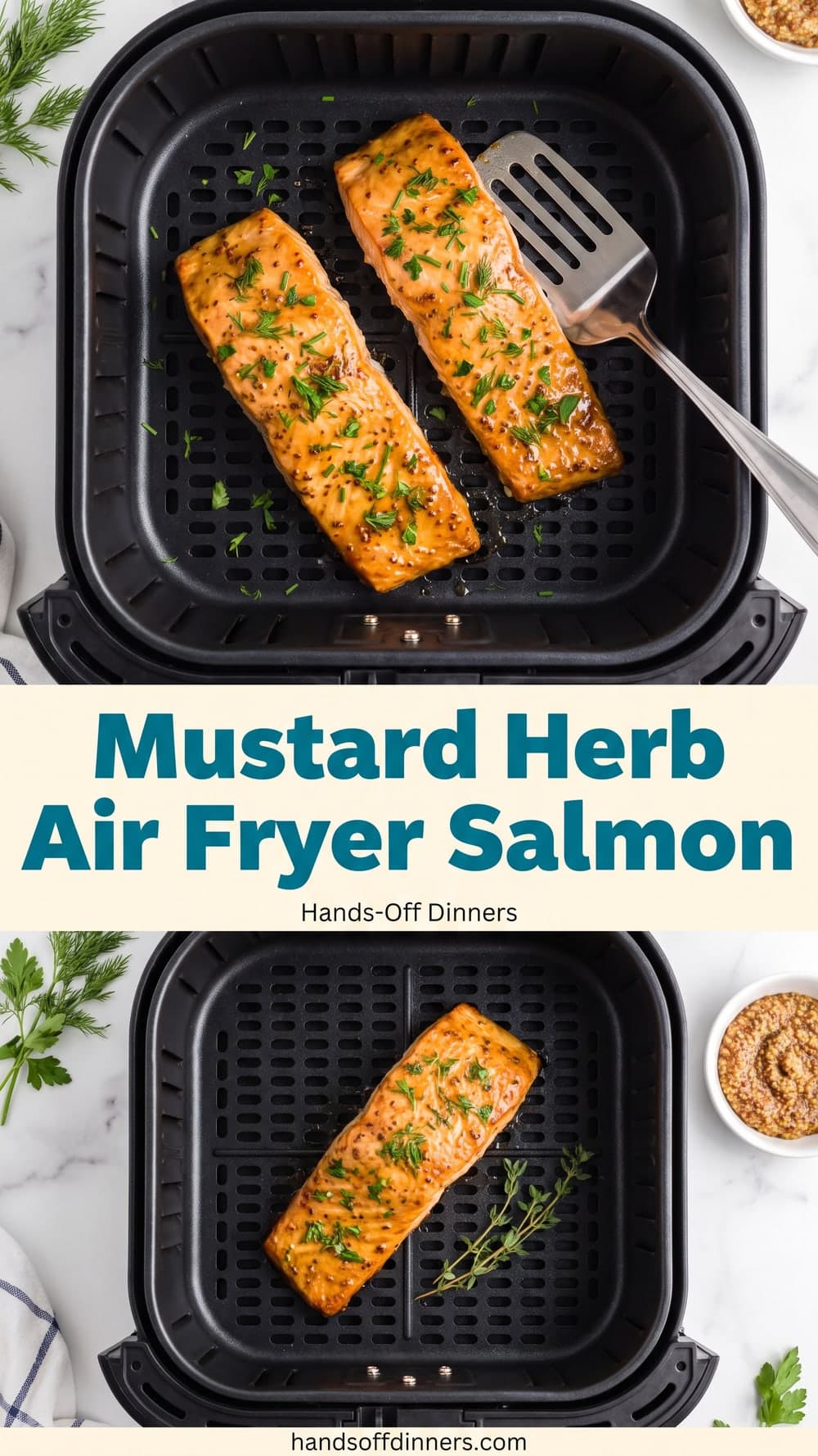 Mustard Herb Air Fryer Salmon